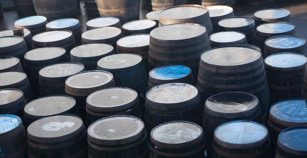 Empty Barrels at Eradour Distillery